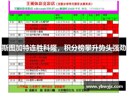 斯图加特连胜科隆，积分榜攀升势头强劲